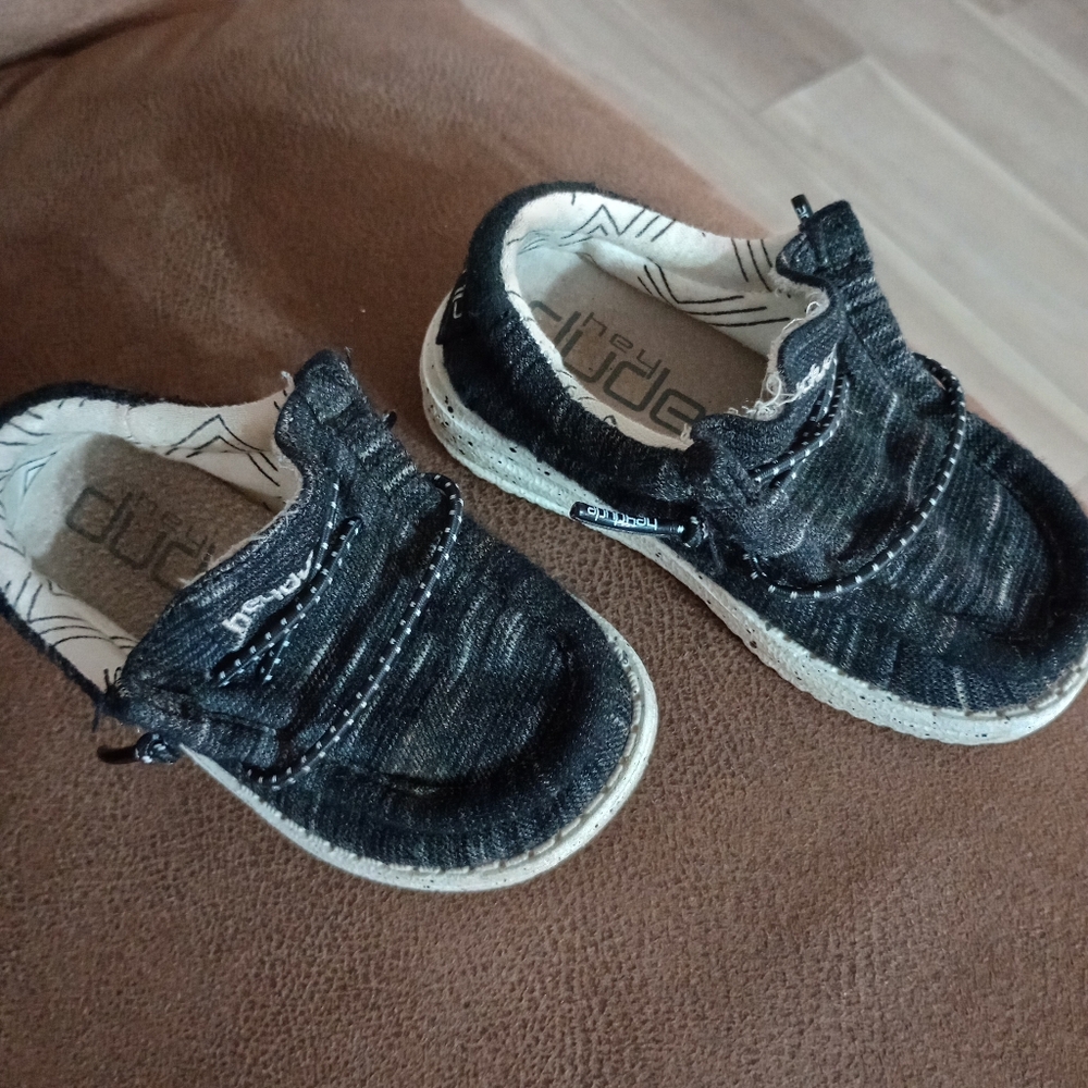 Hey Dude Kids Black Moccasins